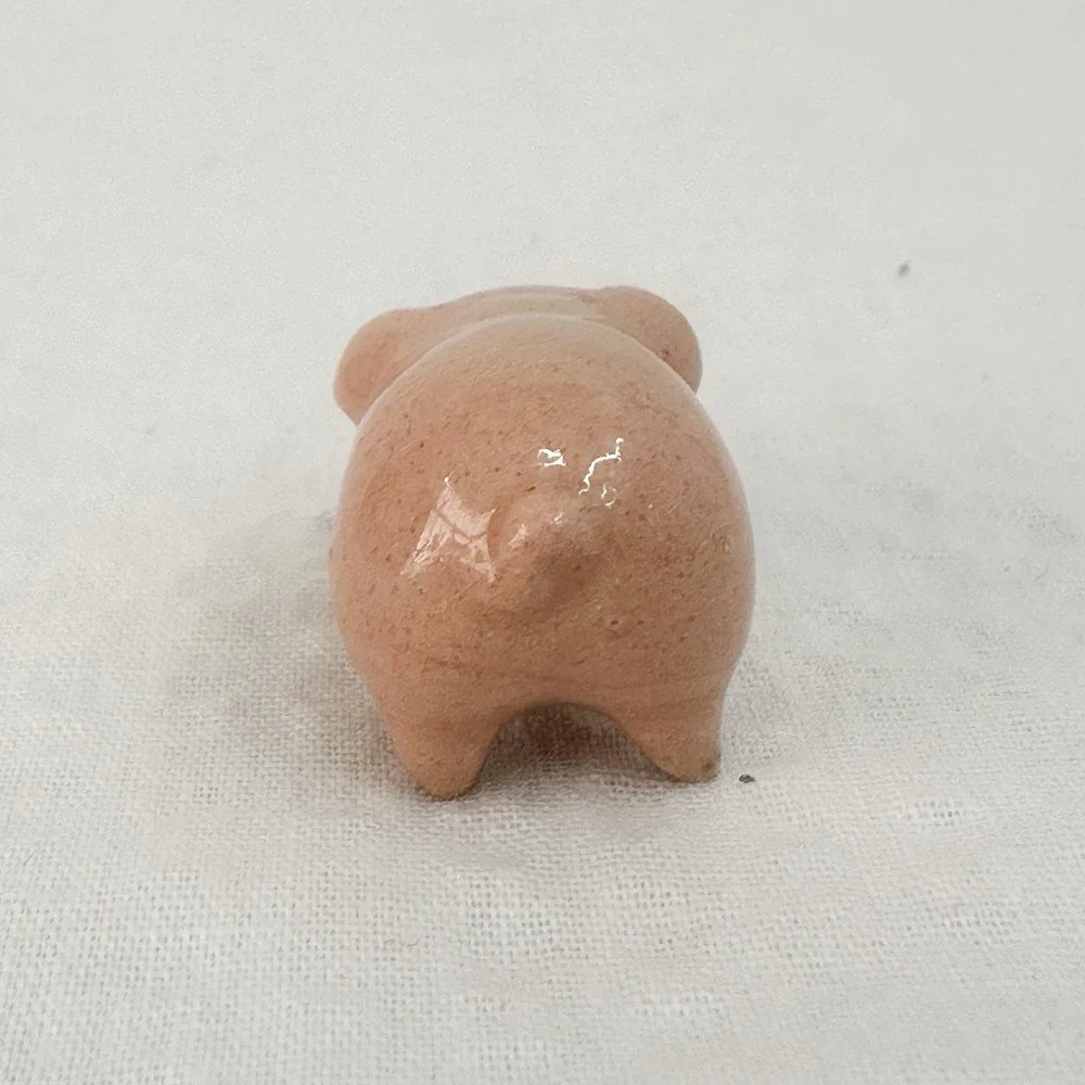 Porcelain Miniature Hagen Renaker Landrace Pink Piglet Baby Piggy Pig‎ Farm Tiny